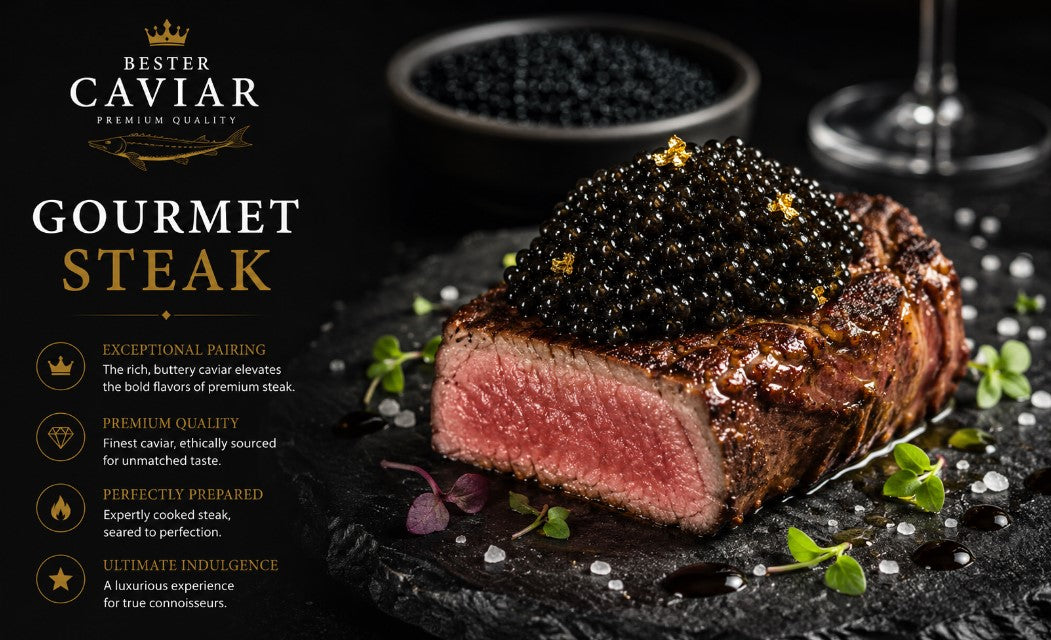 Gourmet Steak Recipes Elevated with Luxurious Black Caviar