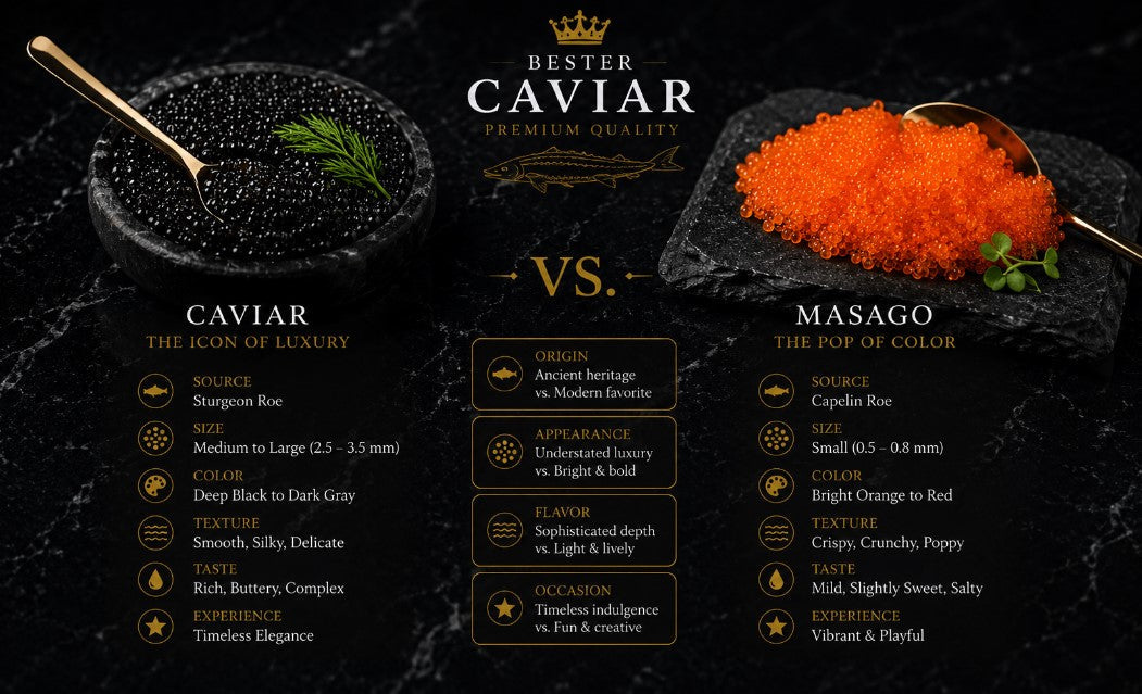 Masago vs Caviar: Key Differences and Whether Masago Is Truly a Budget-Friendly Alternative