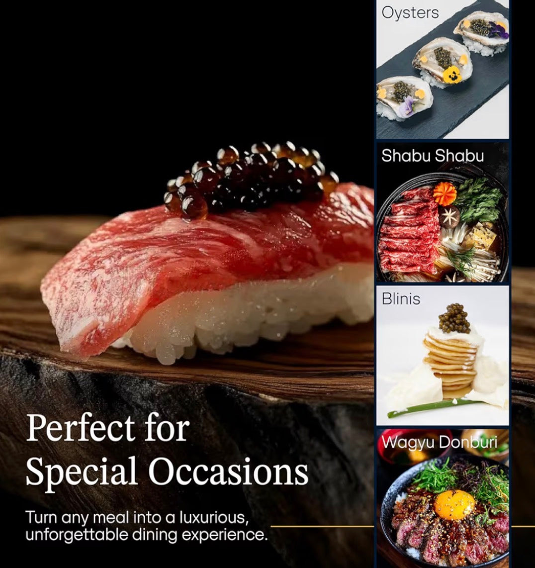 JAPANESE WAGYU BEEF A5 RIBEYE & OSSETRA CAVIAR BUNDLE