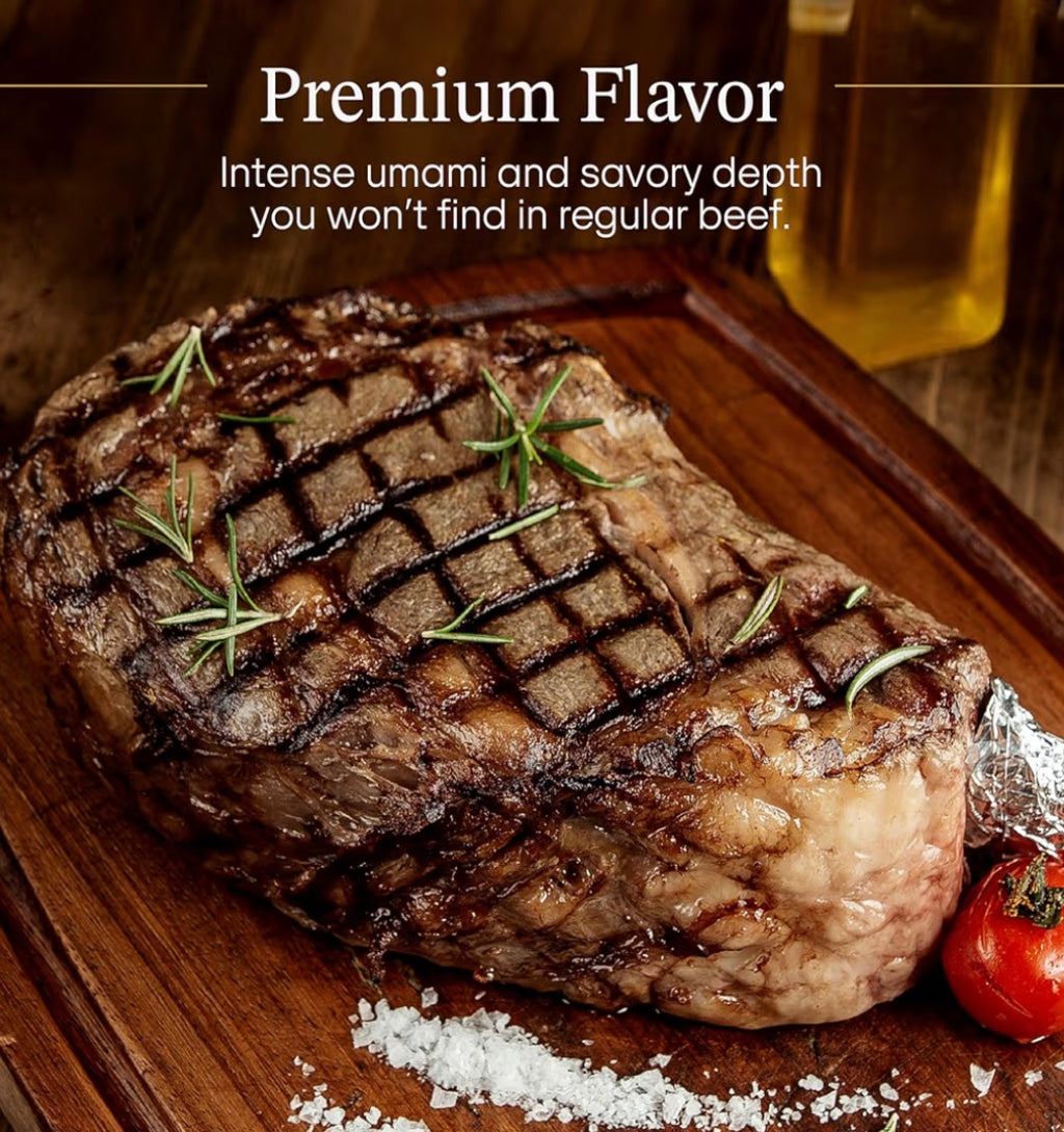 Japanese A5 Wagyu Beef Steak with Umami and Savory Flavor- Hand-Cut Premium Beef Ribeye