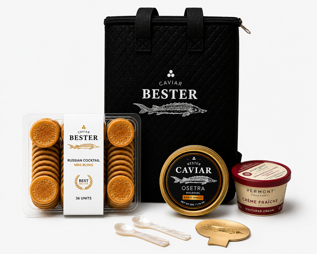 Caspian Osetra Karat Amber - Caviar Gift Set