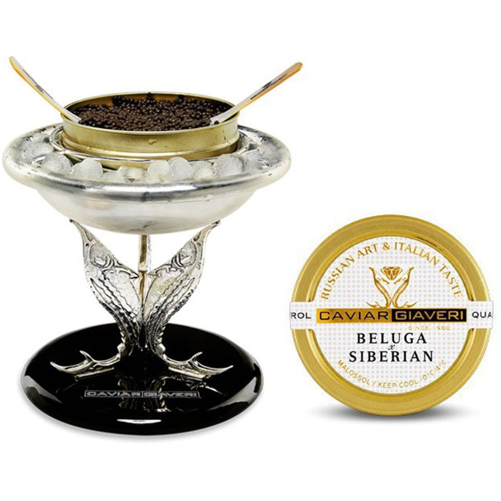 Mary Jurek Design Beluga Caviar Server with Glass Insert