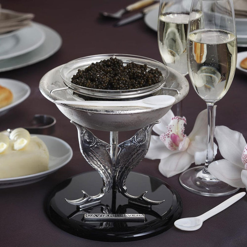 Mary Jurek Design Beluga Caviar Server with Glass Insert