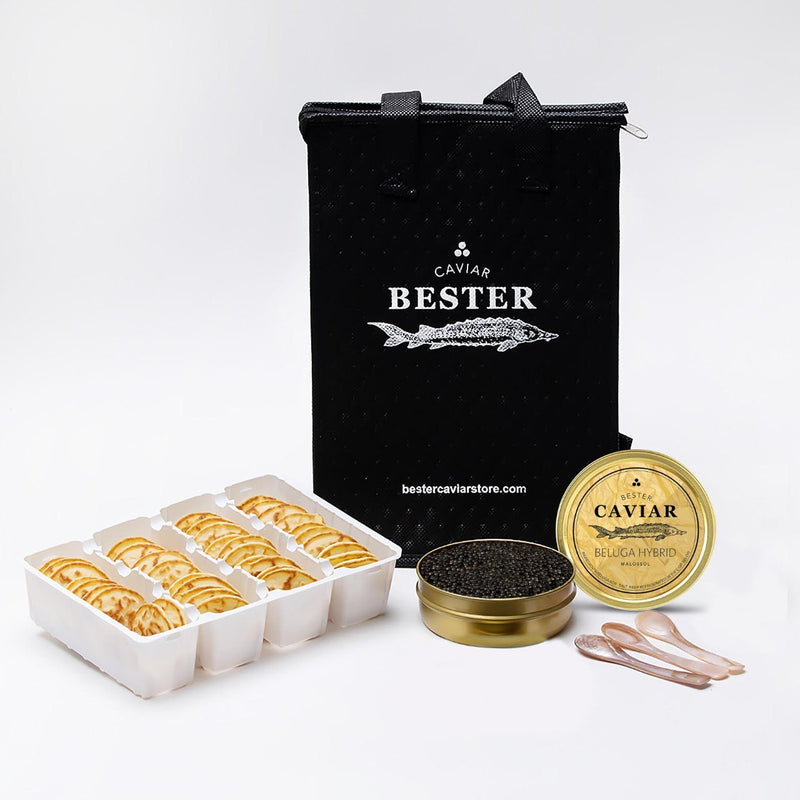 Royal Beluga Hybrid Gift Set (Huso huso x  Baerii) - Bester Caviar
